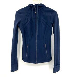 Lululemon Hooded Define Jacket in True Navy Nulu Women's Size 4